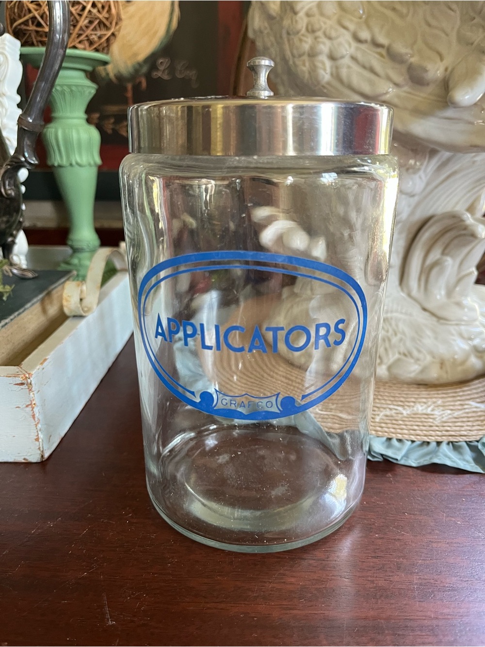 Vintage glass medical apothecary jar